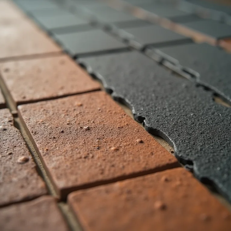 Amostras de pisos com diferentes níveis de aderência para áreas externas.