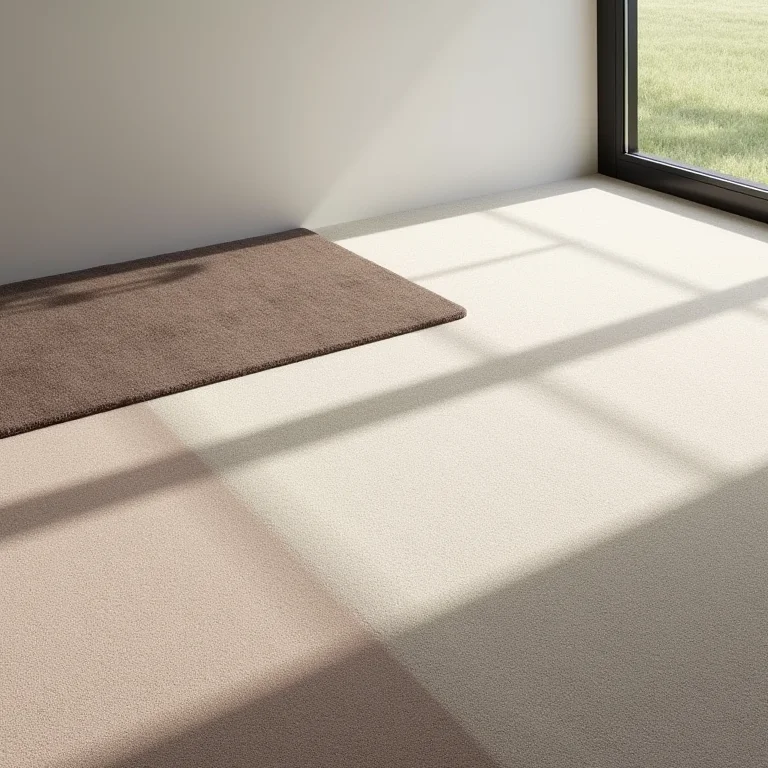 Amostras de pisos macios: carpetes e vinílicos acústicos