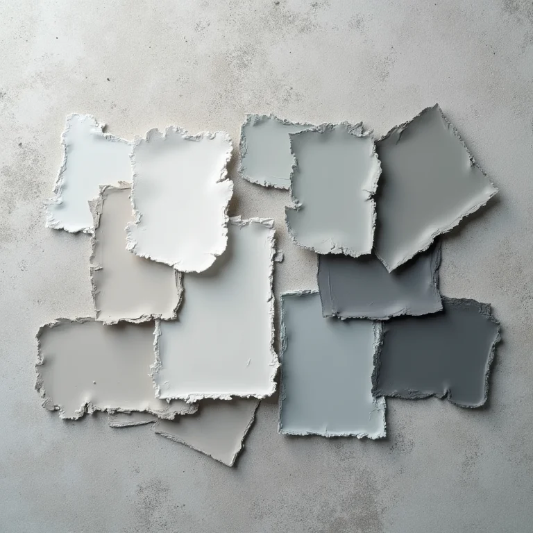 Amostras de tinta em diferentes tons de cinza