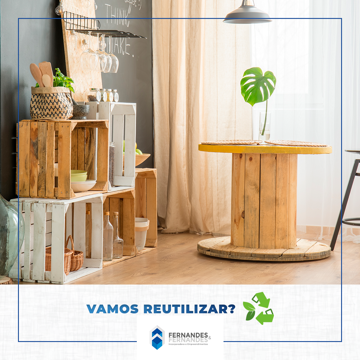 Reaproveitando Caixotes de Feira: Do Lixo ao Luxo Rústico - detalhe