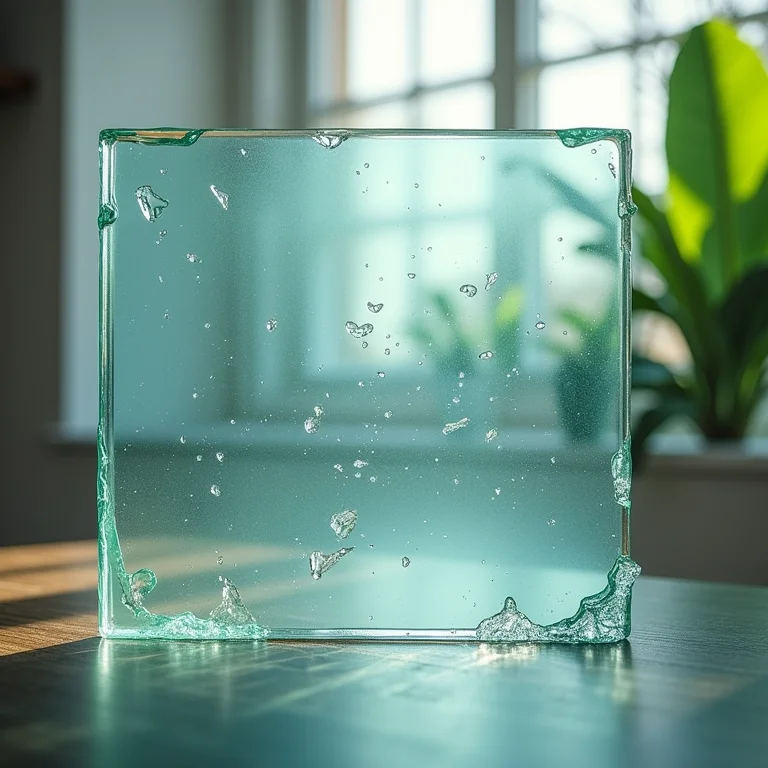 Aparência do vidro comum