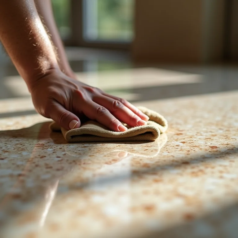 Aplicação de impermeabilizante em piso de granilite para proteção e brilho.