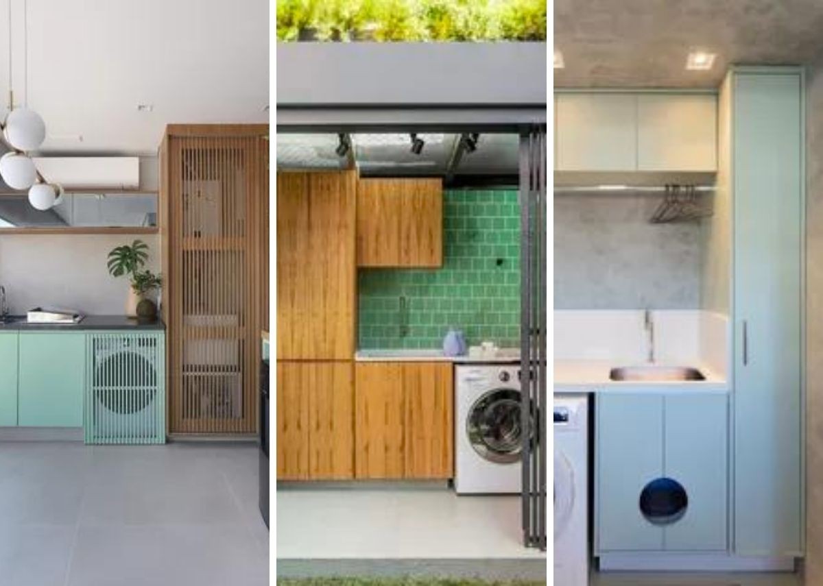 Área de Serviço Planejada com Azulejos Coloridos: Alegria e Praticidade! - inspiração