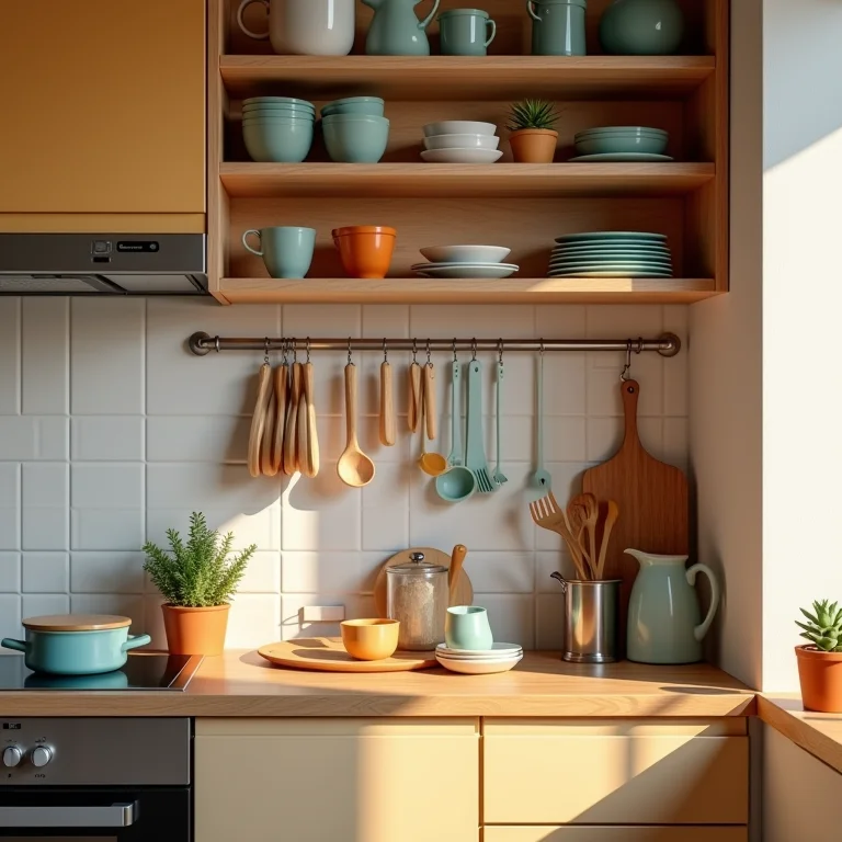 Armário de cozinha pequeno seguro e prático para famílias com crianças.