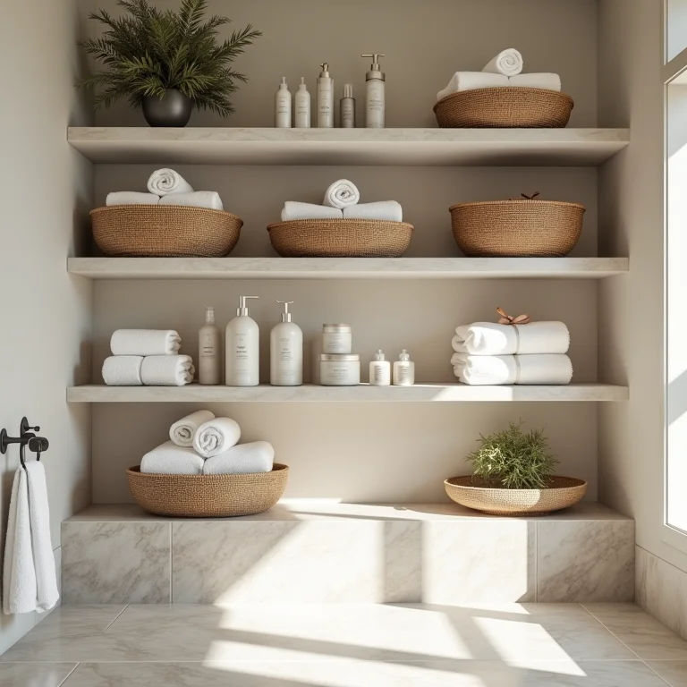 Armazenamento inteligente para facilitar a limpeza do banheiro