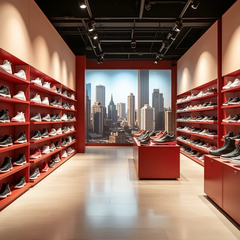 Ausência de tematização em loja de sapatos.