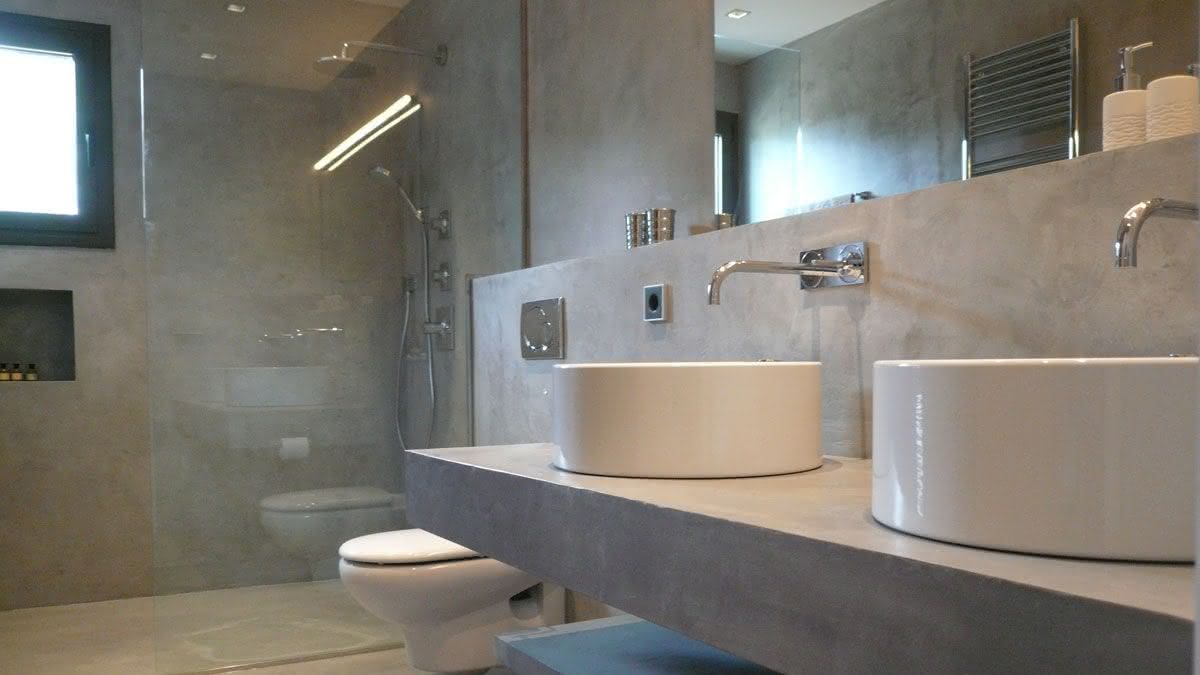 Bancada Suspensa com Detalhes em Cimento Queimado: Modernidade Urbana - inspiração