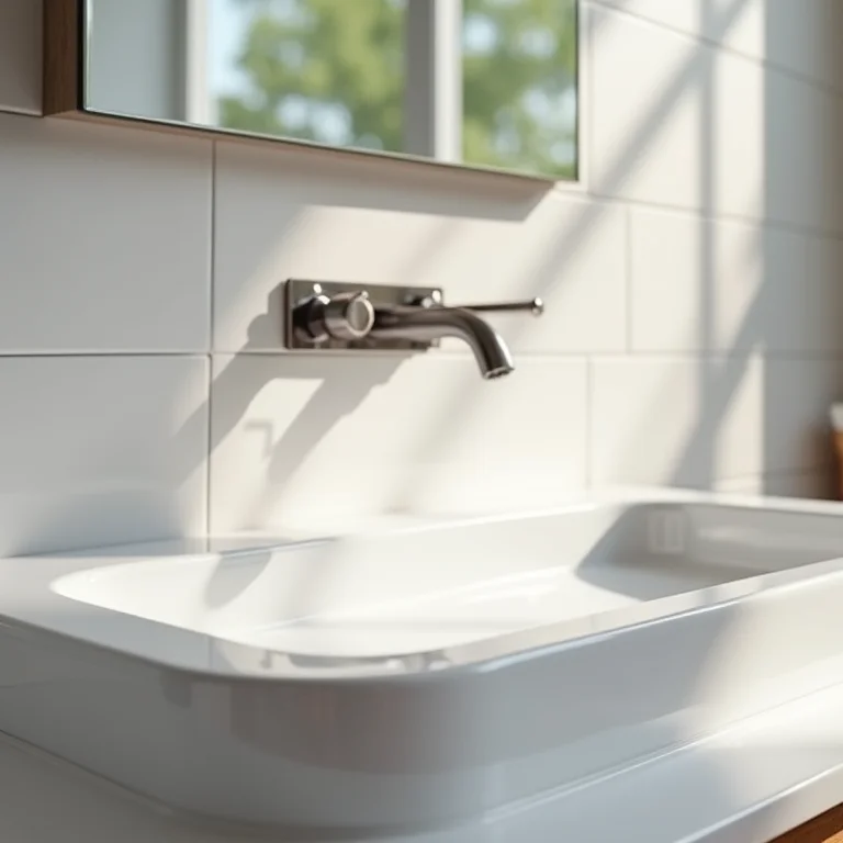 Bancada de porcelanato polido