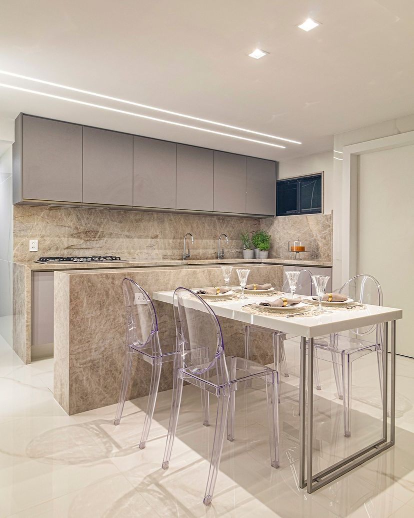 Bancada de Quartzo com Iluminação LED: Destaque e Sofisticação - inspiração