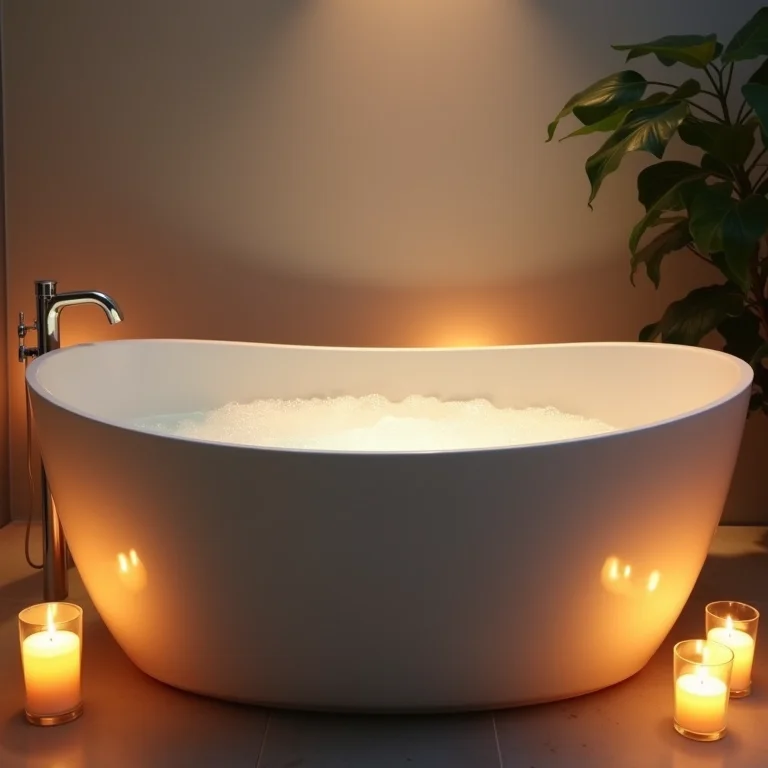 Banheira de imersão relaxante em spa urbano