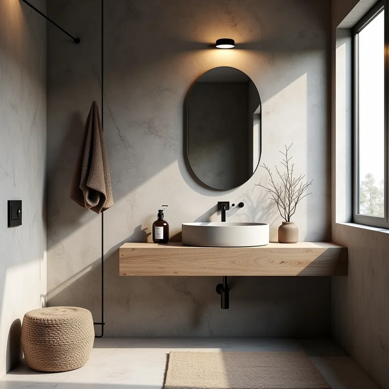 Banheiro com decoração industrial: modernidade e praticidade.