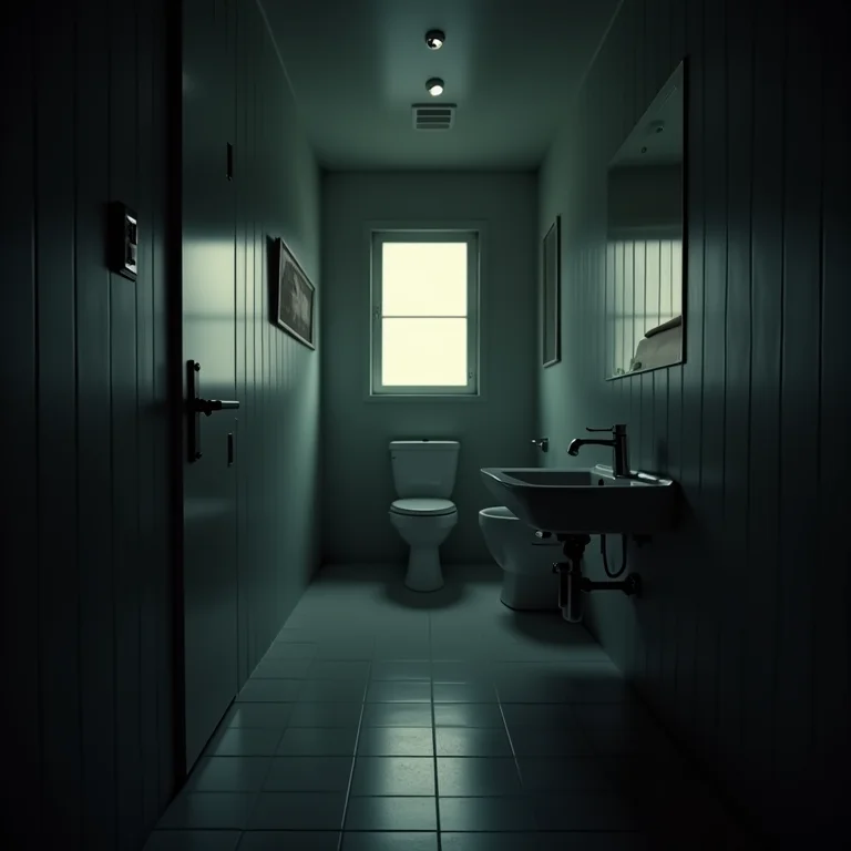 Banheiro com iluminação inadequada