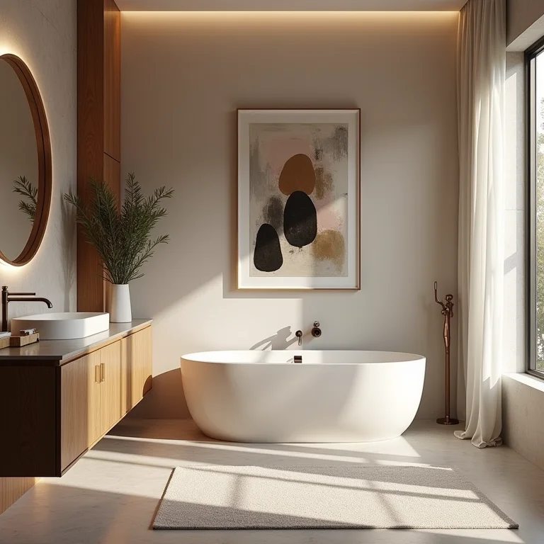 Banheiro com personalização extrema e detalhes exclusivos.