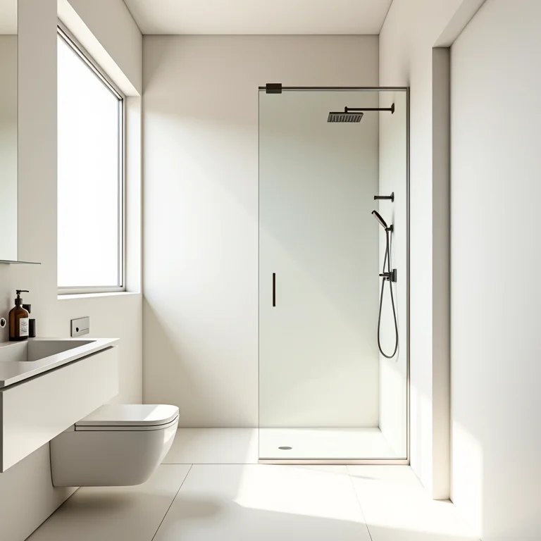 Banheiro moderno com design elegante e Blindex