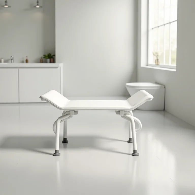 Banqueta de banho com braços para maior segurança