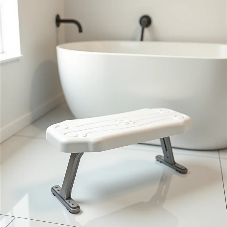 Banqueta de banho com encosto ergonômico