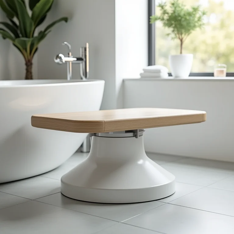 Banqueta de banho giratória para facilitar o acesso