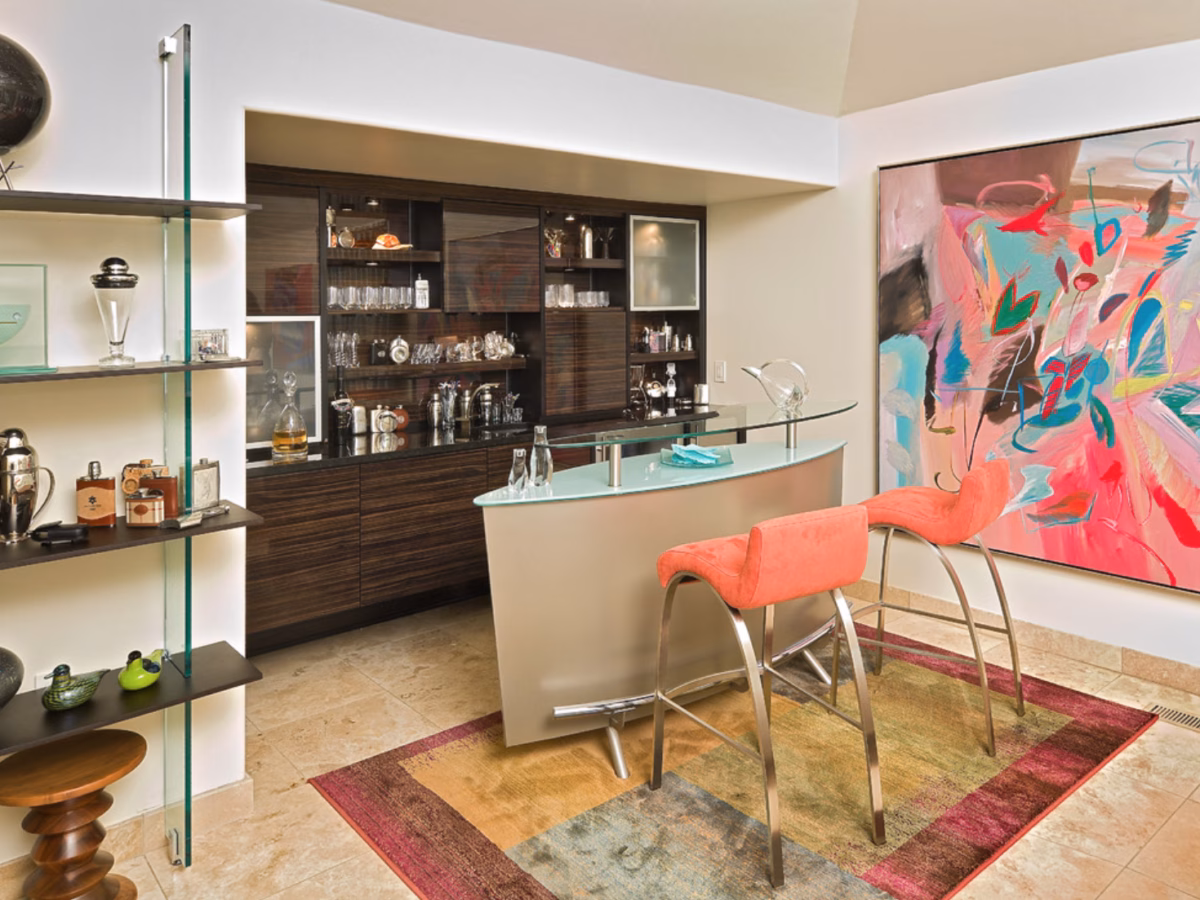 Barzinho Elegante com Cristais: Sofisticação e Brilho - inspiração