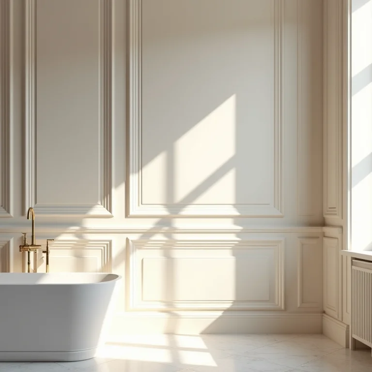 Boiseries em banheiro sofisticado