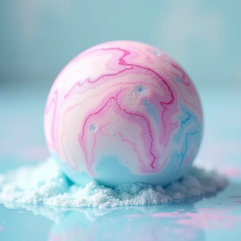 Bomba de banho efervescendo na água