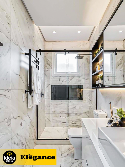 Box Elegante com Detalhes em Inox Preto - inspiração