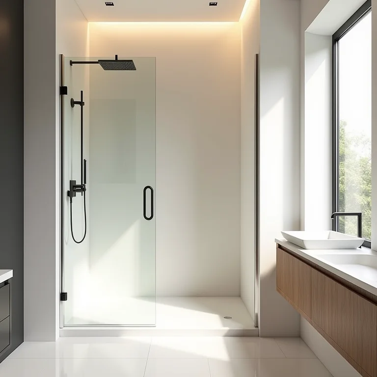 Box sem porta (walk-in) trazendo modernidade e acessibilidade para um banheiro