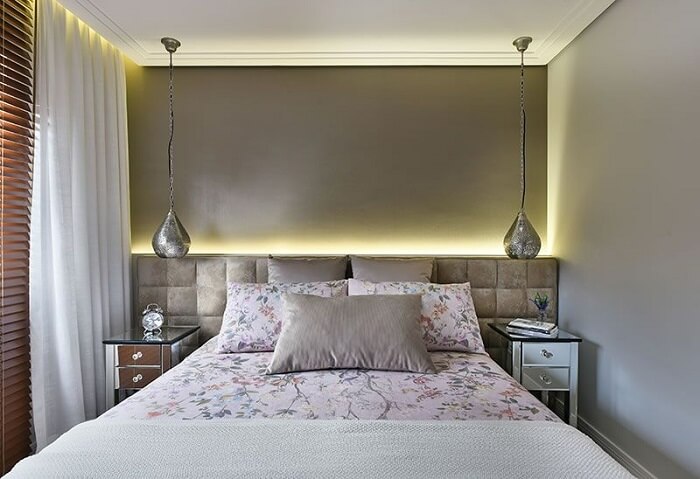 Cabeceira Suspensa com Iluminação LED Embutida: Modernidade e Conforto - inspiração