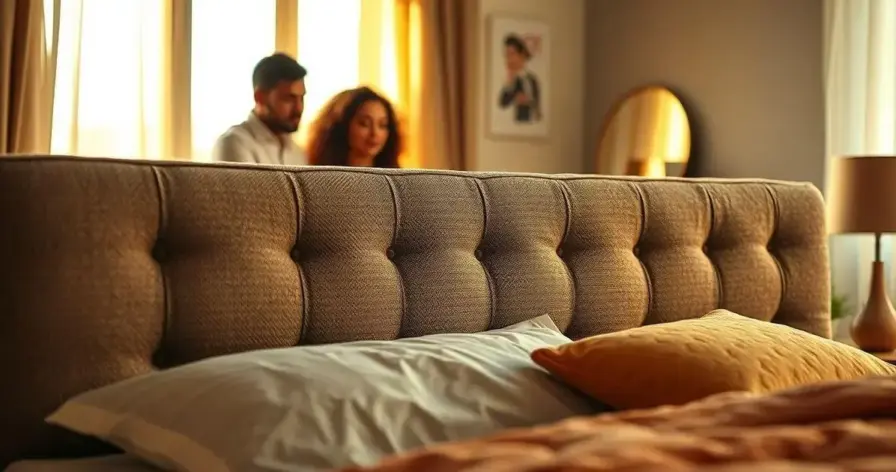 Cabeceira Estofada com Botões Capitonê: Elegância Clássica - detalhe