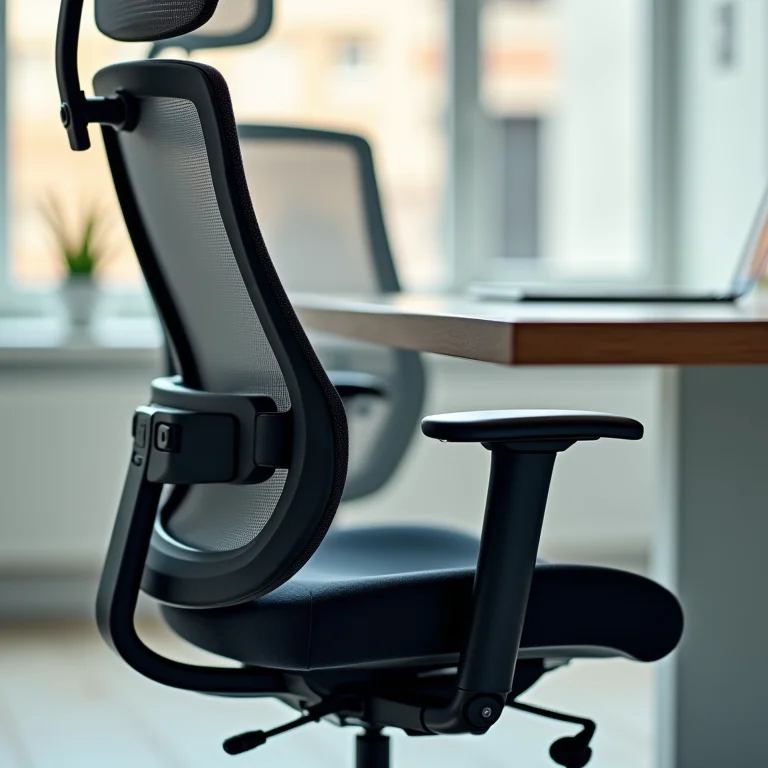 Cadeira ergonômica com suporte lombar ajustável