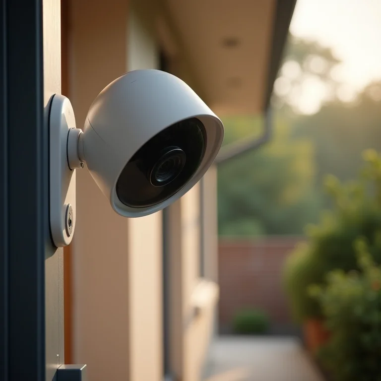 Câmera de segurança registrando entrega de encomenda