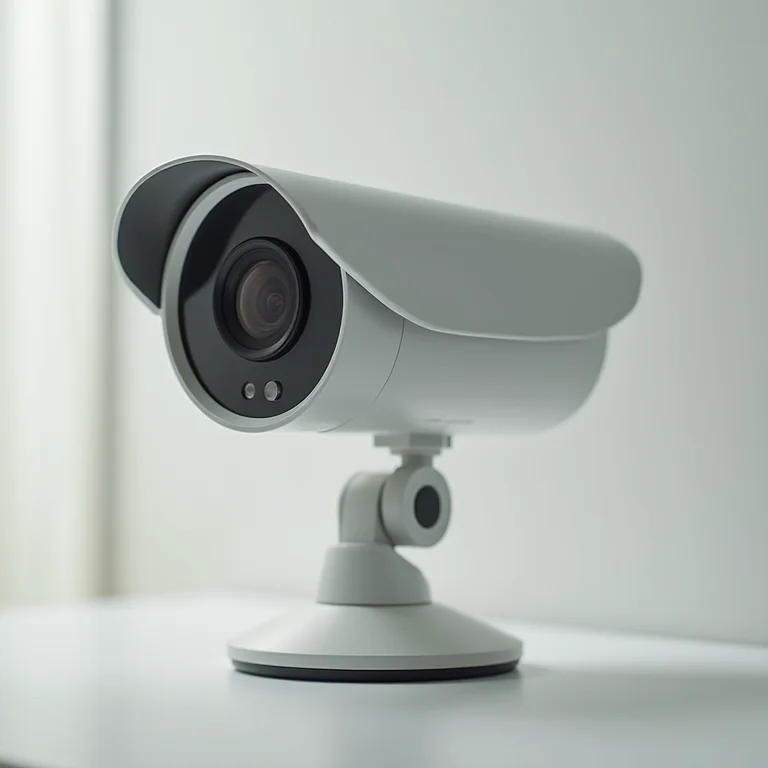 Câmera PTZ (Pan, Tilt, Zoom) em close