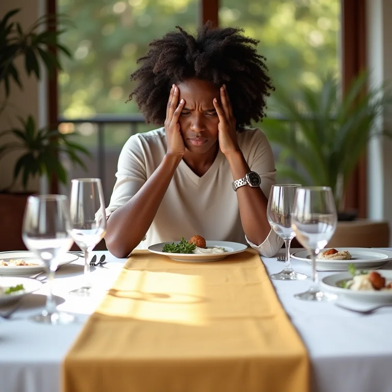 Caminho de mesa centralizado demais.