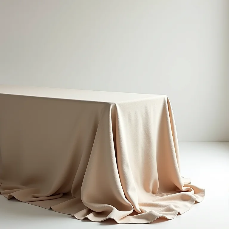 Caminho de mesa excessivamente longo.