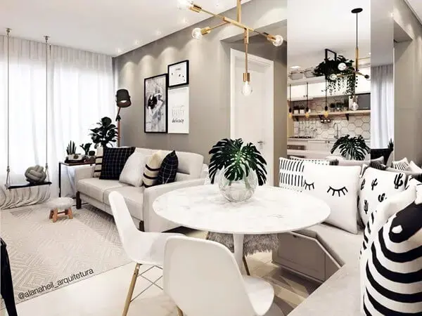 Canto Alemão Planejado Suspenso com Design Minimalista Escandinavo - ideia