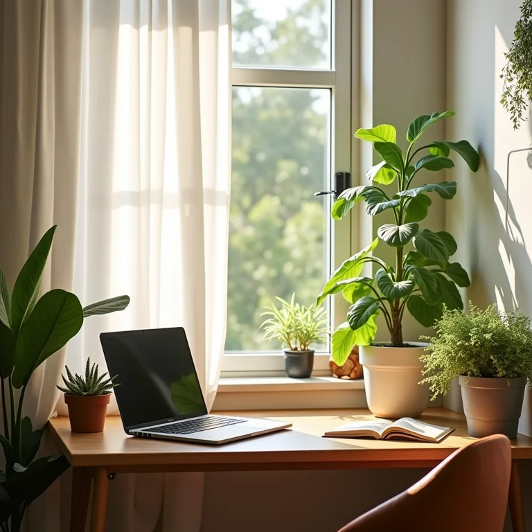 Canto da casa transformado em home office