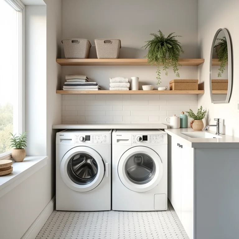 Canto de lavanderia com diferentes estilos de design