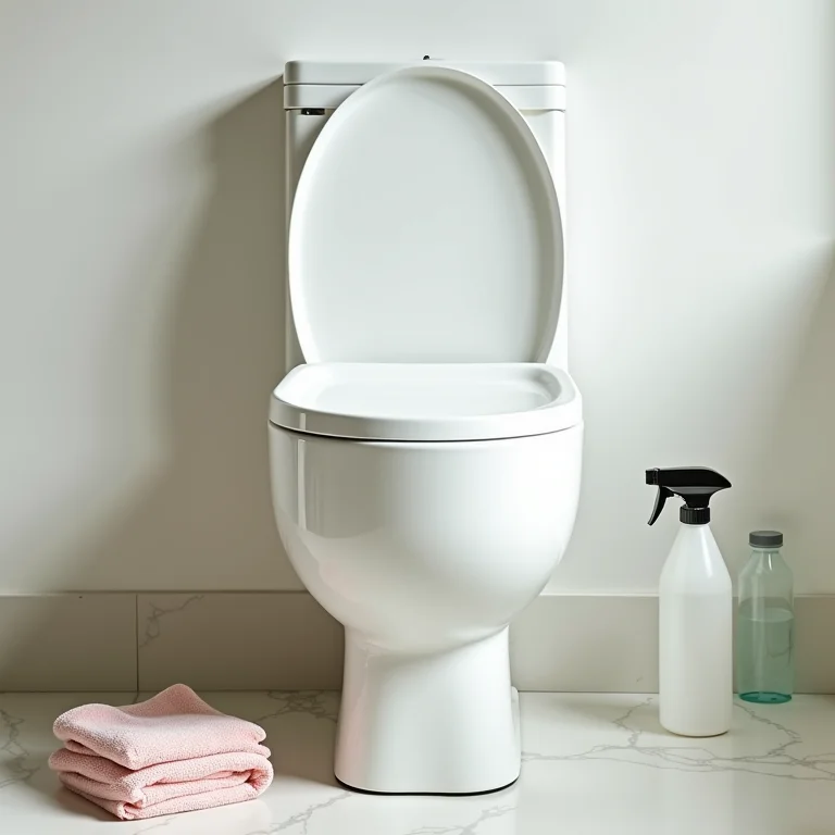 Capa protetora para caixa acoplada e materiais de limpeza