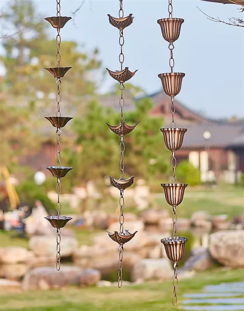 Com Calhas Decorativas de Cobre - inspiração