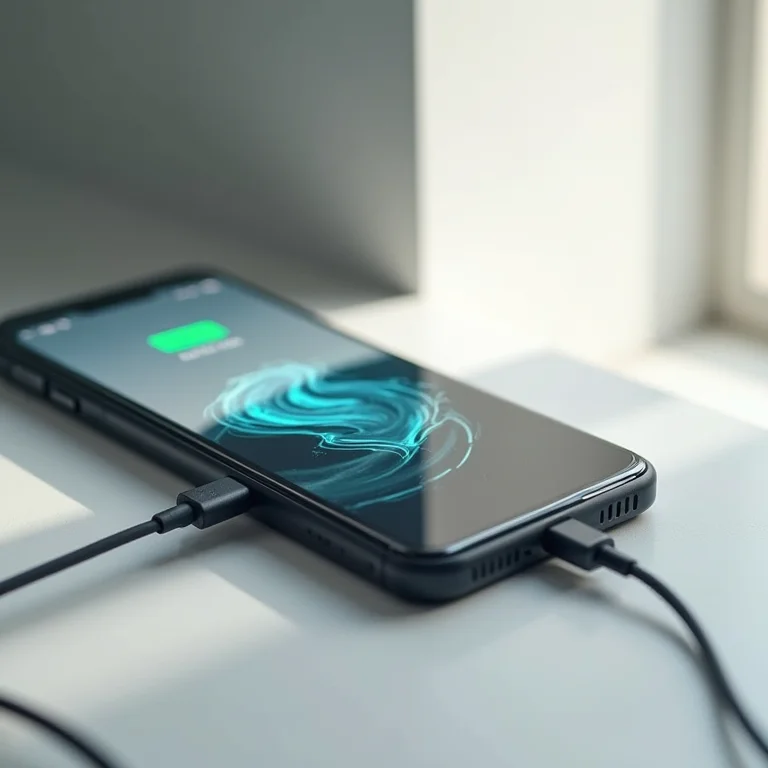 Carregador portátil carregando smartphone rapidamente