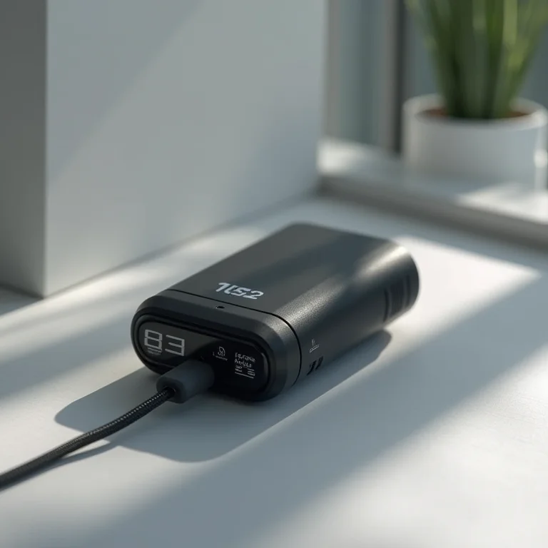 Carregador portátil com lanterna e display digital