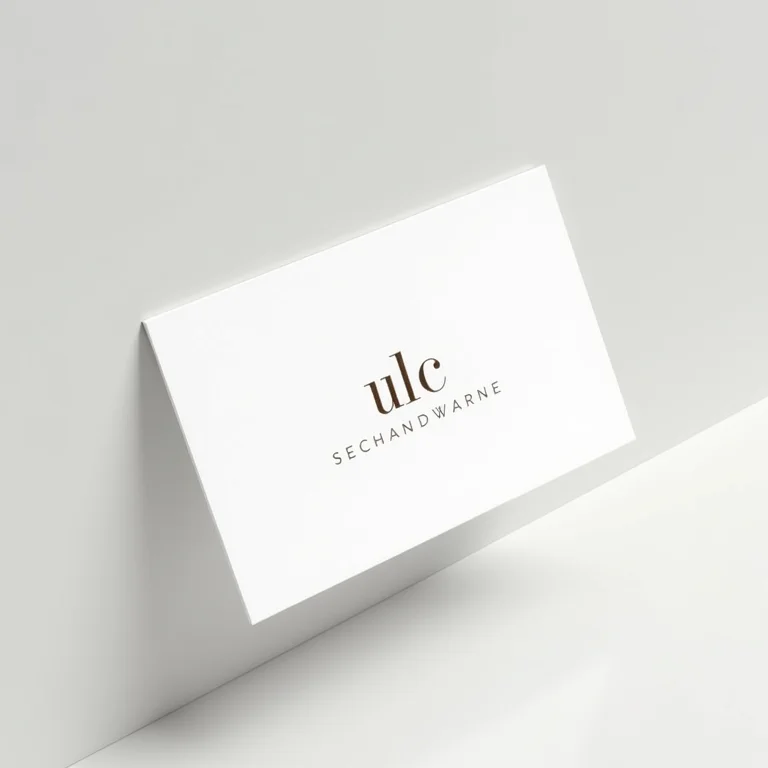 Cartão de visita com logo minimalista