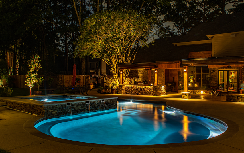 Com Iluminação LED Subaquática para Noites Mágicas - inspiração