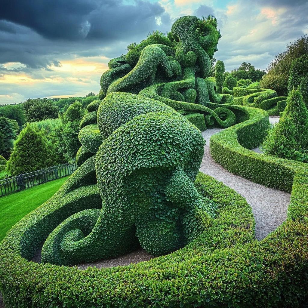 Cerca Viva Escultural: A Arte de Topiaria no seu Jardim - detalhe