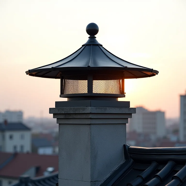 Chaminé com chapéu chinês impede a construção de ninhos de pássaros.