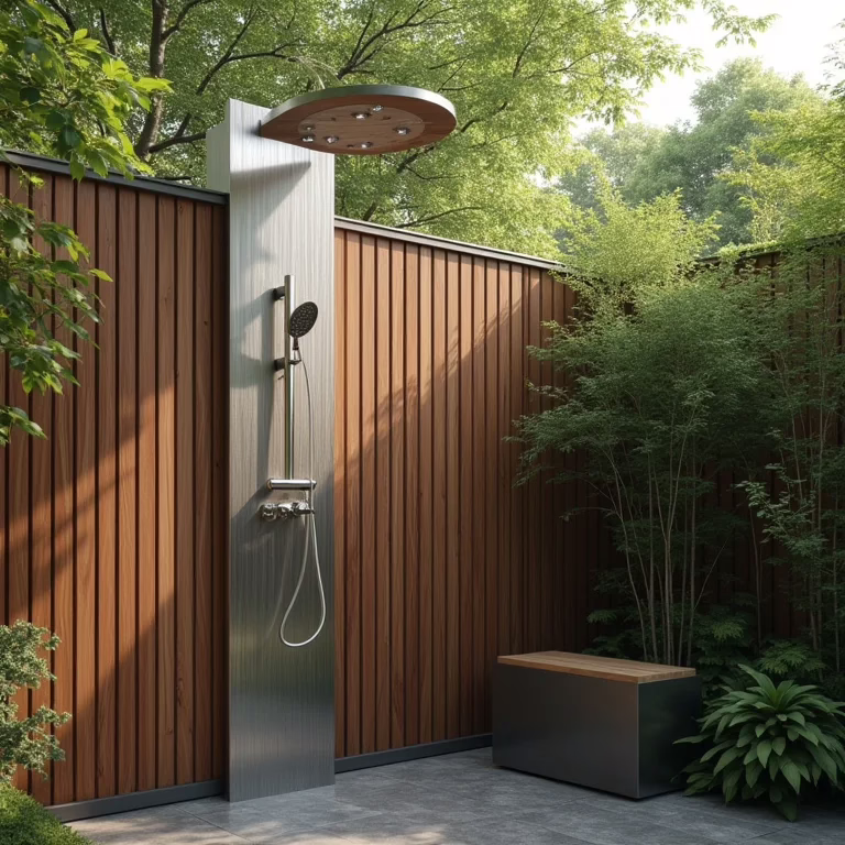 Chuveiro ao ar livre funcional e estiloso