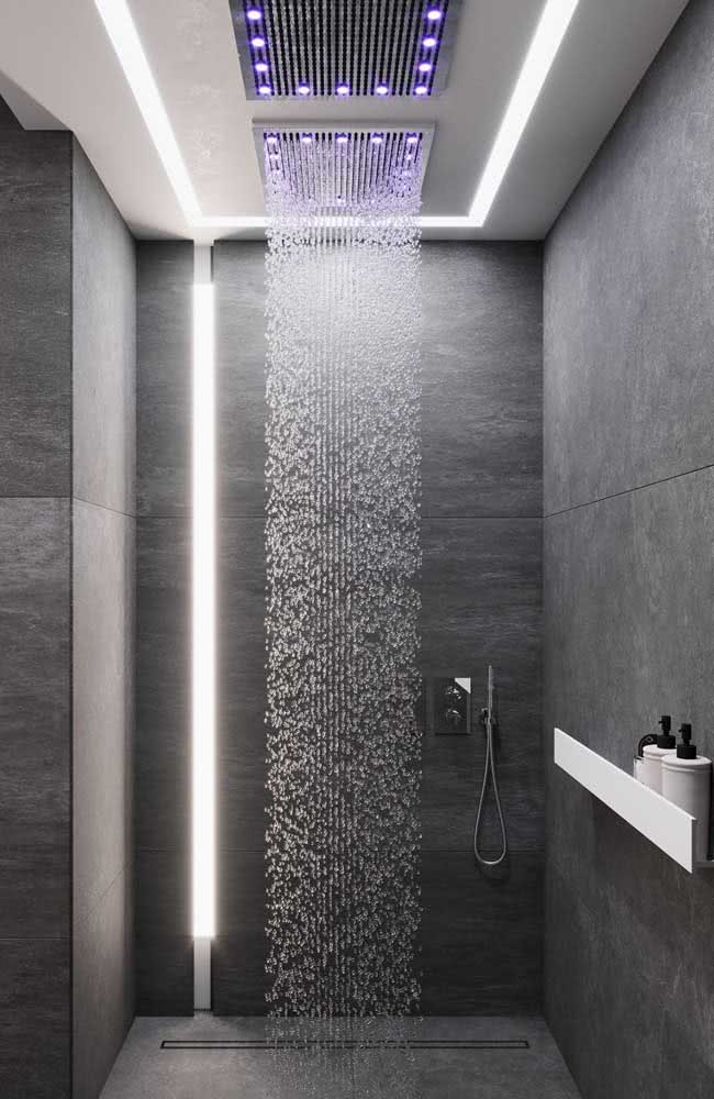 Chuveiro de Teto com Iluminação LED Embutida: Cromoterapia no Seu Banho - inspiração