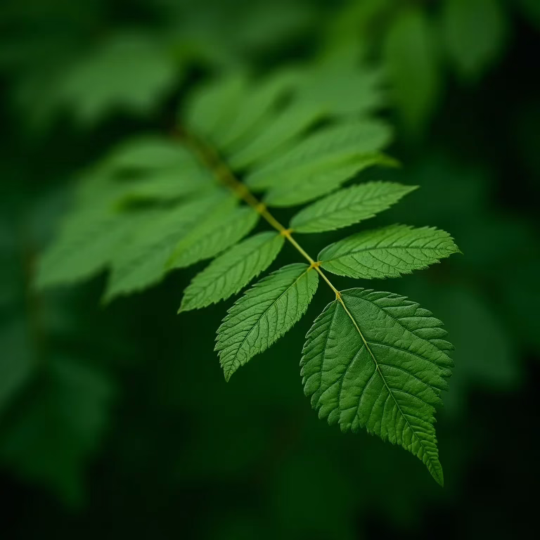 Close-up de folhas de Boldo-do-Chile (Peumus boldus)