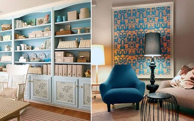 Estante com Textura: Aplique Papel de Parede - inspiração