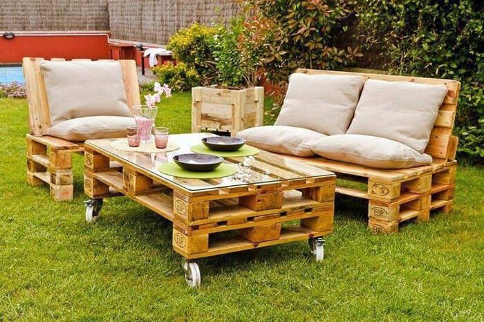 Pátio Aconchegante com Pallets Repaginados - inspiração