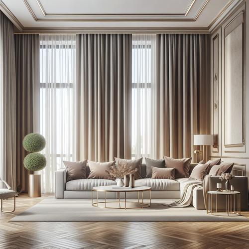 Cortinas em Degradê de Cores Neutras: Sofisticação Gradual - ideia
